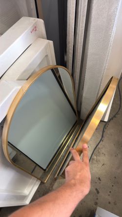 2  gold mirrors brand new $99 both