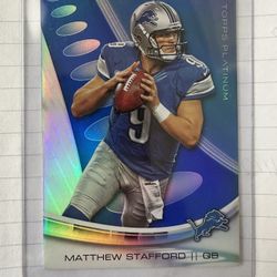 Topps 2013 Matthew Stafford Blue Sapphire Football Card