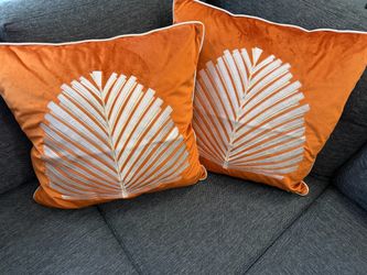 Beautiful Burnt Orange Embroidered Leaf set