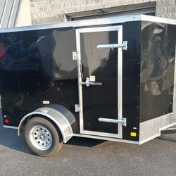 5X8 ENCLOSED VNOSE TRAILER-BRAND NEW-MOTORCYCLE MOVING STORAGE TRAVELING ATV UTV