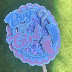 Gender reveal Cake topper 