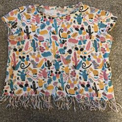 Zara Girls' Cropped Fringe Top