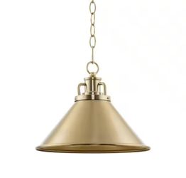 Kira Home Romine 60 Watt Cool Brass Modern Pendant Light No Bulb Included 