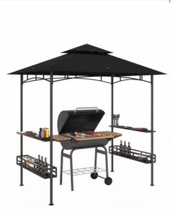 8 ft. x 5 ft. BBQ Gazebo with 2 Side Shelves