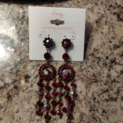 Beautiful Red Ear Ring