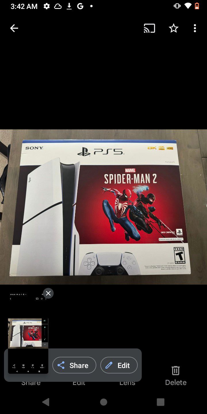 PlayStation 5 Console Marvel Spider Man 2 Blunde (Slim)