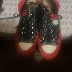 commes Des Garçons Red Jordan 12 Black Taxi