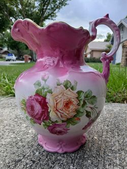 Antique Eturia Mellor Co Chamber Pot Wash Basin *50.00 Firm* 12" H x 10" W Home Decor Victorian