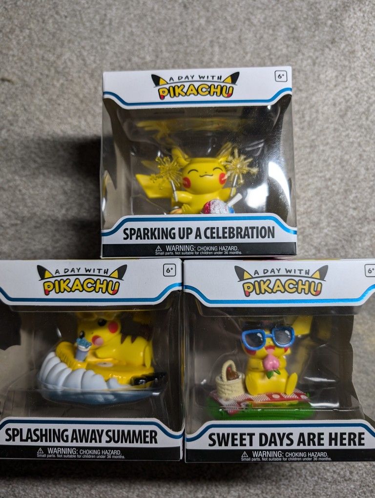 A Day With Pikachu Funko Figure Pokemon Toy Collectible Sparking Up A Celebration Splashing Away Summer Sweet Days Are Here Toy Collectible