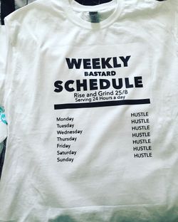 Weekly Bastard schedule