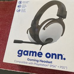Game Onn. . Gaming Headset Compatible with PlayStation (PS4 + PS5) Néw