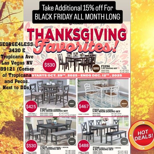 Dining Set(s) / Comedor - Table And Chairs SALE !!