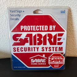 Sabre Security Yard Sign & Decals, New