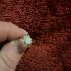 Woman Ring With Diamond And Pearl Real Gold You Can Test 