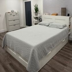 IKEA -  FULL SIZE BED FRAME, HEADBOARD & MATRESS