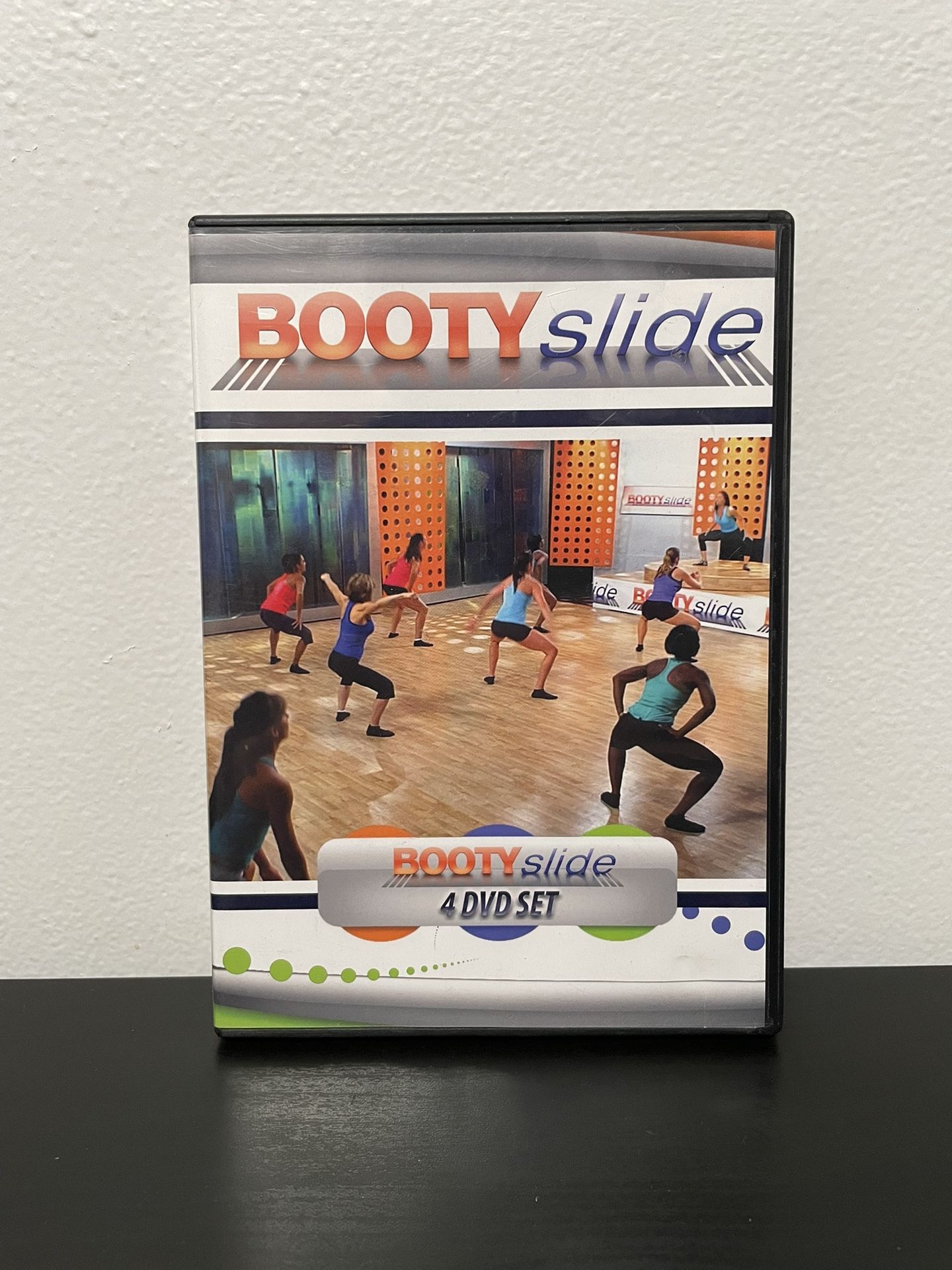 Booty Slide 4 DVD Set Butt Lifting Workout System Rebecca Kordecki Cardio Core