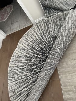 Area Rug - Round 6’7” Black & Ivory - Two Available!