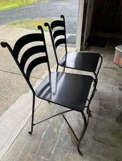 Wrought iron chairs 24” seat height