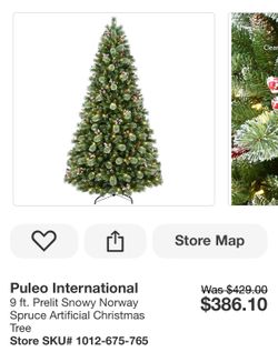 9ft Prelit Christmas Tree