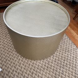Gold Iron Modern Round Coffee Table