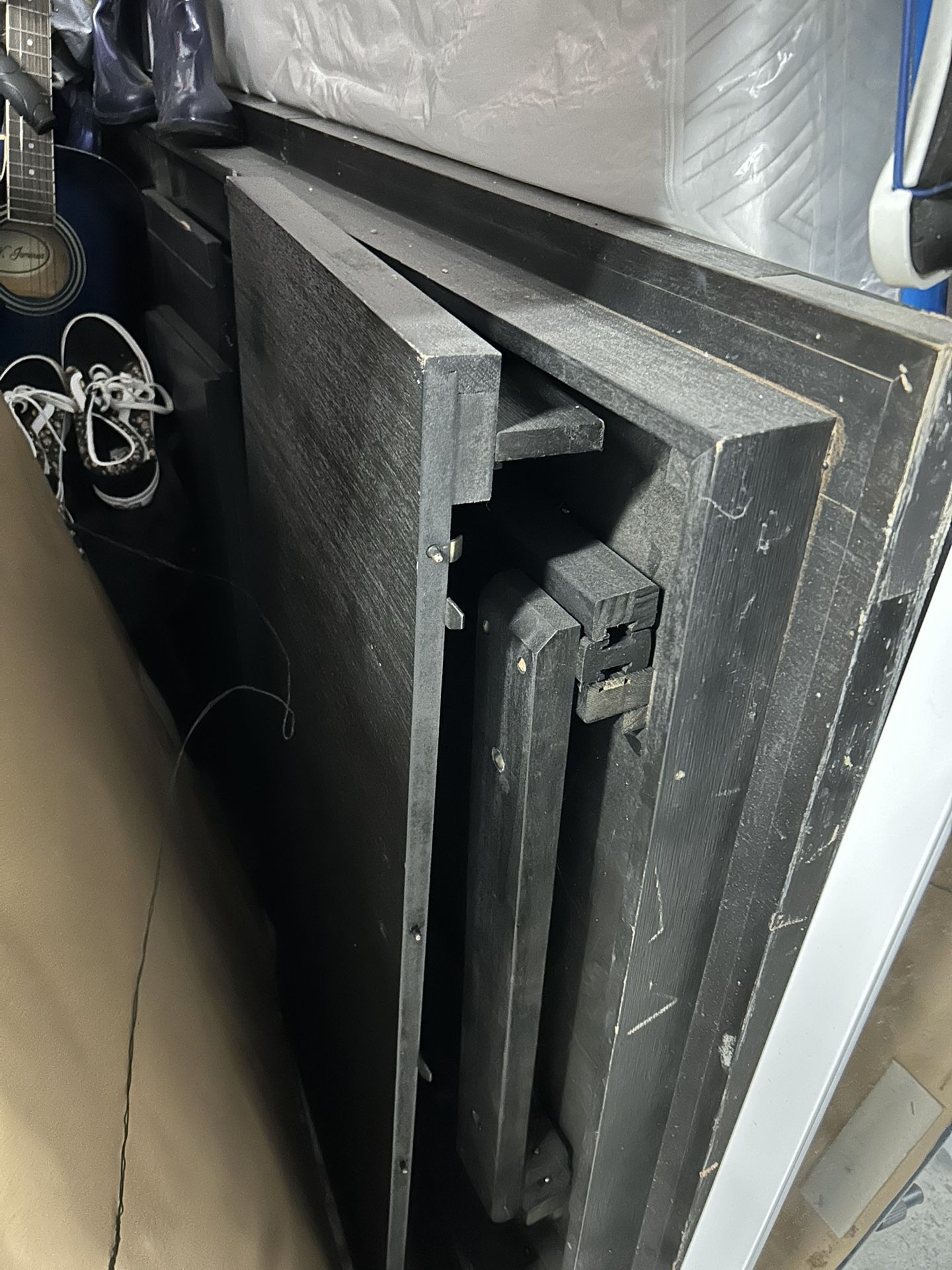Black Rectangular Table With 2 Chairs 