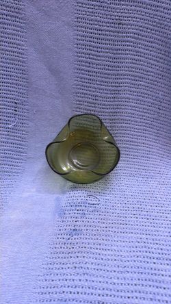 Small Green Glass Trinket Bowl