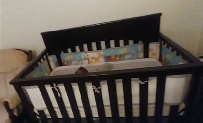 Espresso Wood Convertible Crib