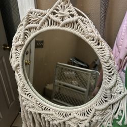 Gorgeous 18X23 Macrame Hanging Mirror