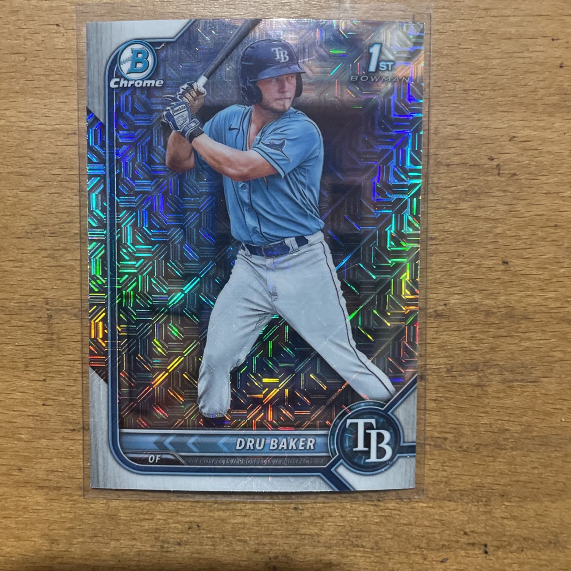 2022 BOWMAN CHROME DRU BAKER MOJO 1ST BOWMAN CARD