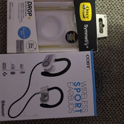 OtterBox Symmetry+ iPhone 14 Plus + Bluetooth Sport Earbuds Bundle (New)