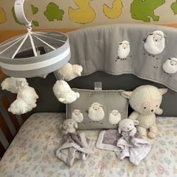 Sheep Crib Accessories, Sound Machine, & Picture