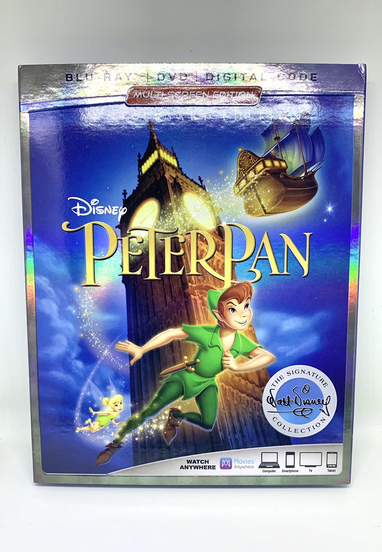 Peter Pan Anniversary Edition Blu Ray, DVD, Digital Brand New W/Slipcover Disney