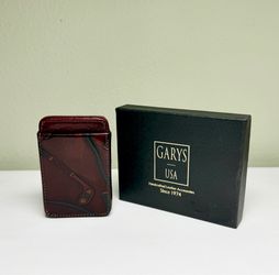 New! Leather Slider Card Case - Golf