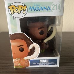 Maui Funko Pop #214 Moana Disney Movies God Hawaii Dwayne Rock Johnson Animation
