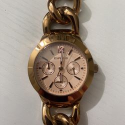 Express Rose Gold Chain Watch 