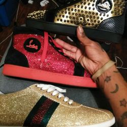 RED BOTTOMS AND GUCCI 