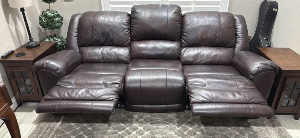 Leather Ashley Sofa (recliner)