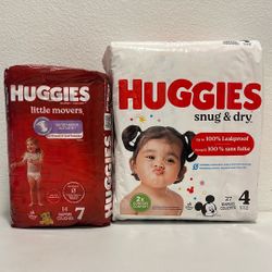Huggies Diapers #7, #4 