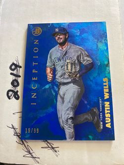 2021 Bowman Inception Blue Yankees Austin Wells /99