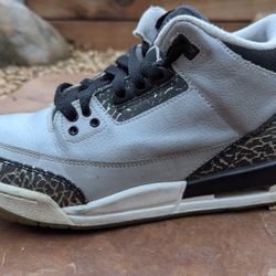 Air Jordan 3 Retro Wolf Grey 398614-004 | GS 7Y (Fits Women’s 8.5–9) | 2014 OG |