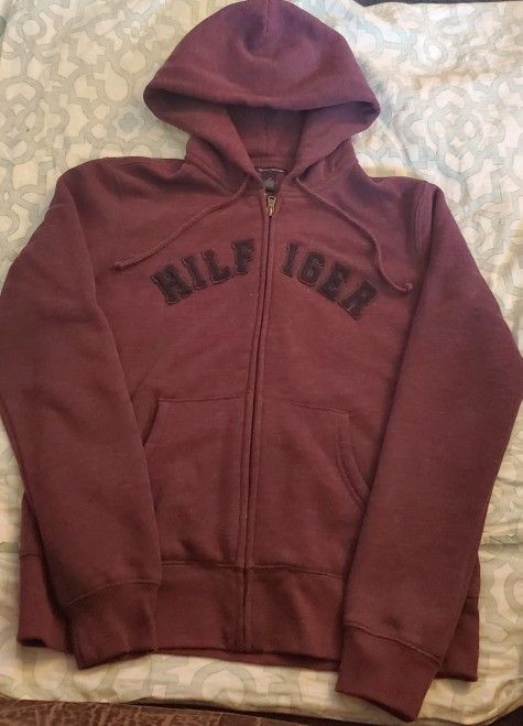 Hilfiger Zip Up Sweatshirt. Women's Size Medium