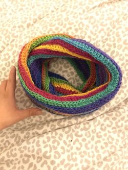 Rainbow infinity scarf
