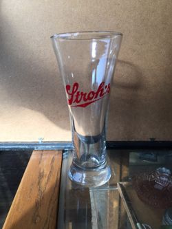 Tall Stroh's Beer Glass