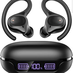 APEKX True Wireless Earbuds - Secure Fit Earhooks for Small Ear, Bluetooth Headphones for iPhone, IPX7 Waterproof, 40H Playtime, Ideal for Sports and