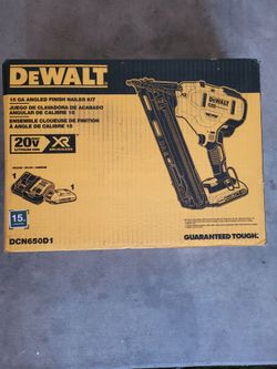 Dewalt 20v 15g Finish Nailer Kit $280 firm