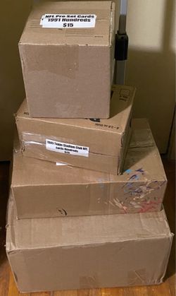 Boxes Of Baseball and football cards (READ DESC)