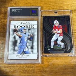 2 Drake Maye Rookies. Silver And Gem Mint 10!