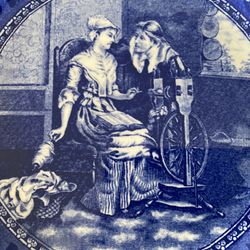 Blue Vintage Ceramic Plate