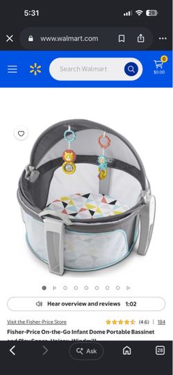 Fisher-Price On-the-Go Infant Dome Portable Bassinet