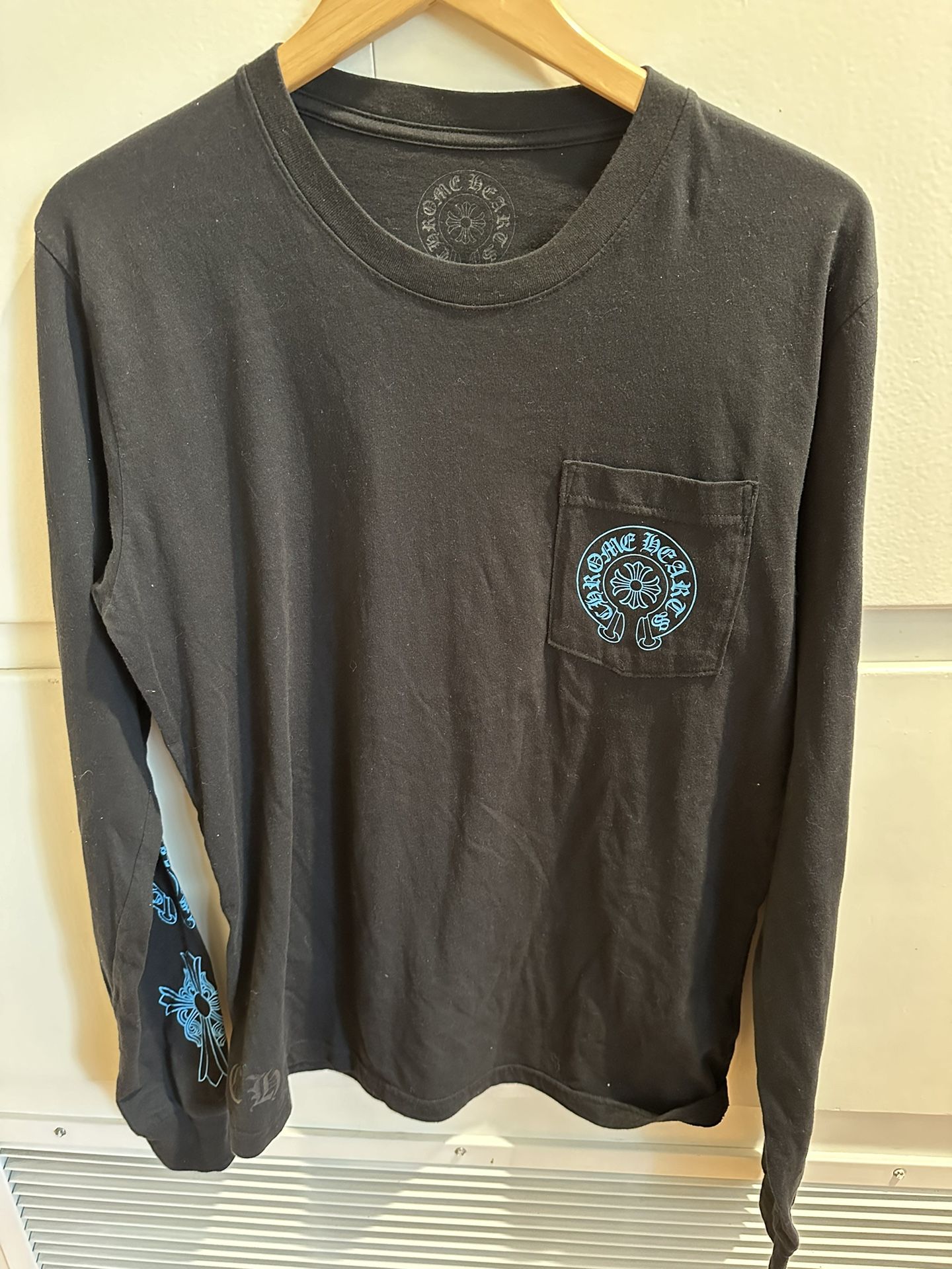 Chrome Hearts Triple Cross Logo Long Sleeve T Shirt